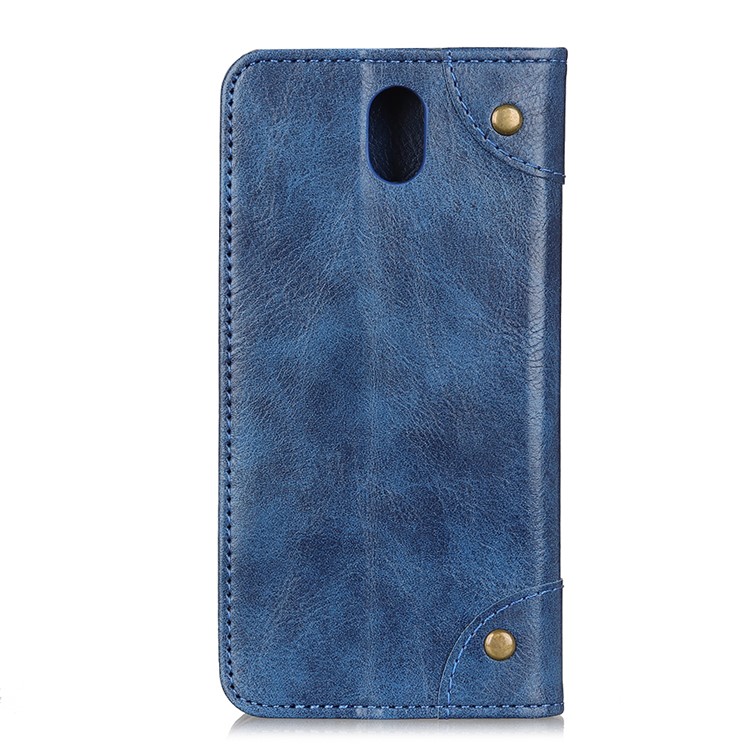 Crazy Horse Auto-absorbed Split Leather Wallet Case for LG K30 (2019) - Blue-3