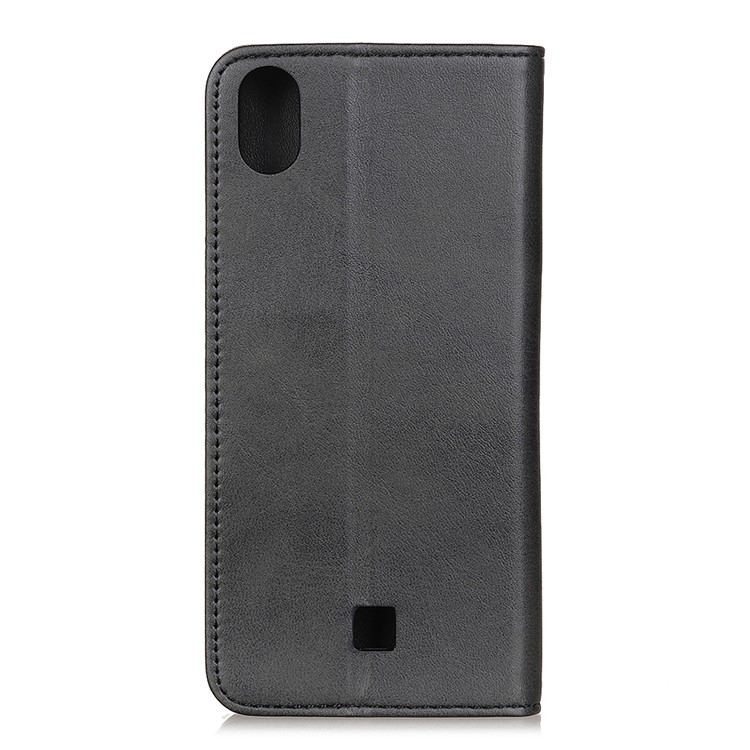 Auto-absorbed Split Leather Wallet Case for LG K20 (2019) - Black-7