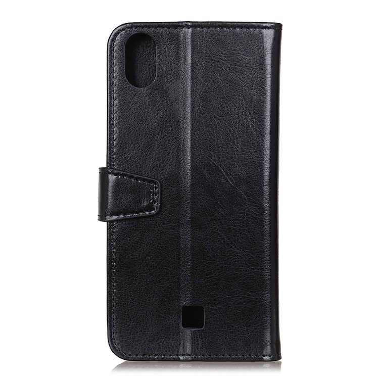 Crazy Horse Leather Wallet Stand Case for LG K20 (2019) - Black-10