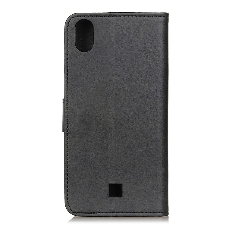 Matte Skin PU Leather Wallet Case for LG K20 (2019) - Black-10