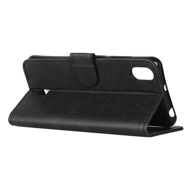 Matte Skin PU Leather Wallet Case for LG K20 (2019) - Black-11