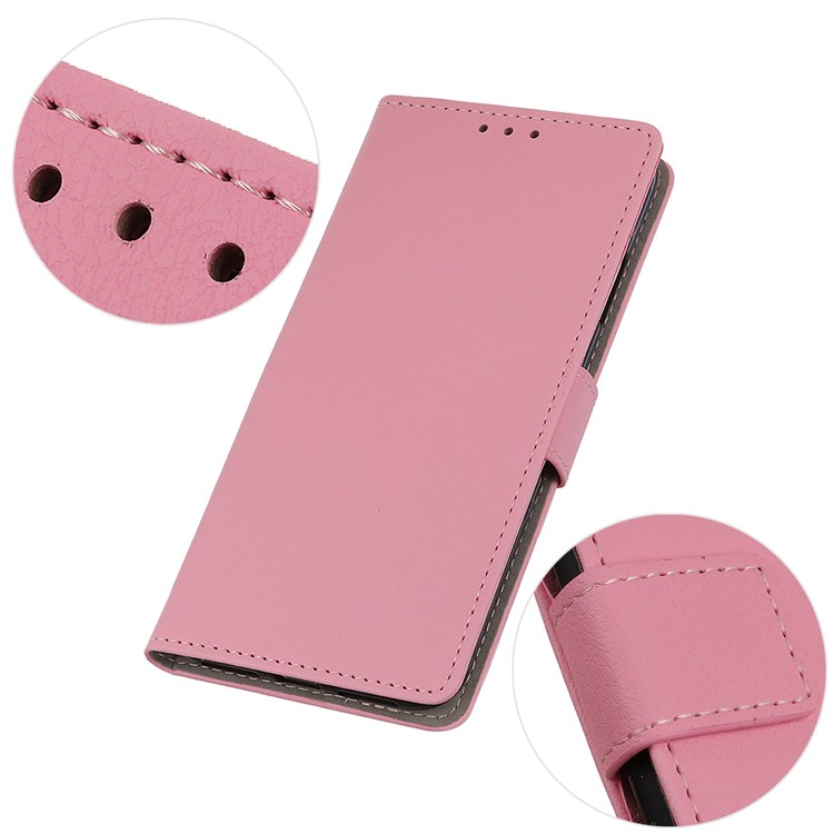Support En Cuir Porte-monnaie Pour LG G8X THINQ - Rose-6
