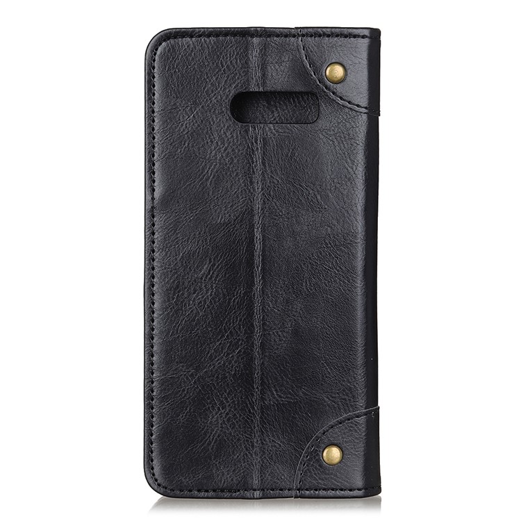 Crazy Horse Auto-absorbed Split Leather Wallet Case for LG G8X ThinQ - Black-3