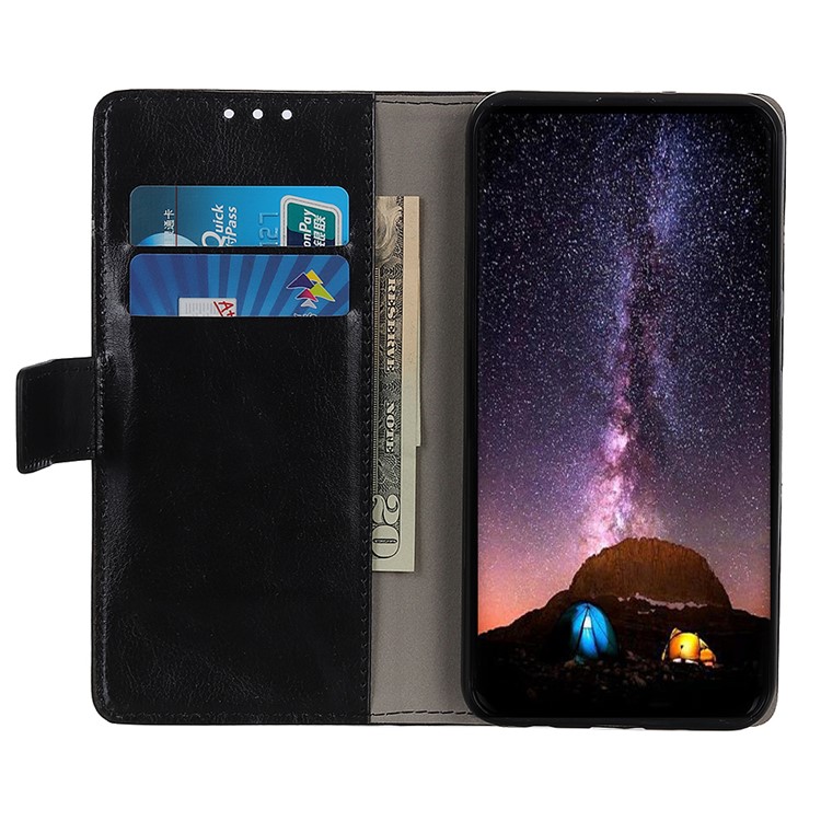 Musterdruck Leder Brieftasche Telefongehäuse Für LG K30 (2019) - Wolf Muster-5