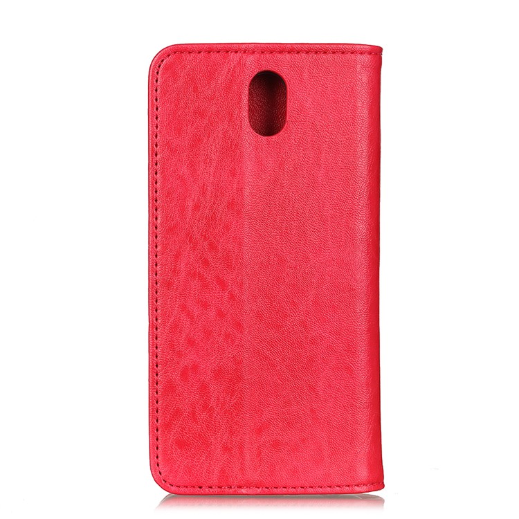 Auto-absorbed Crazy Horse Skin Split Leather Wallet Case for LG K30 (2019) - Red-7