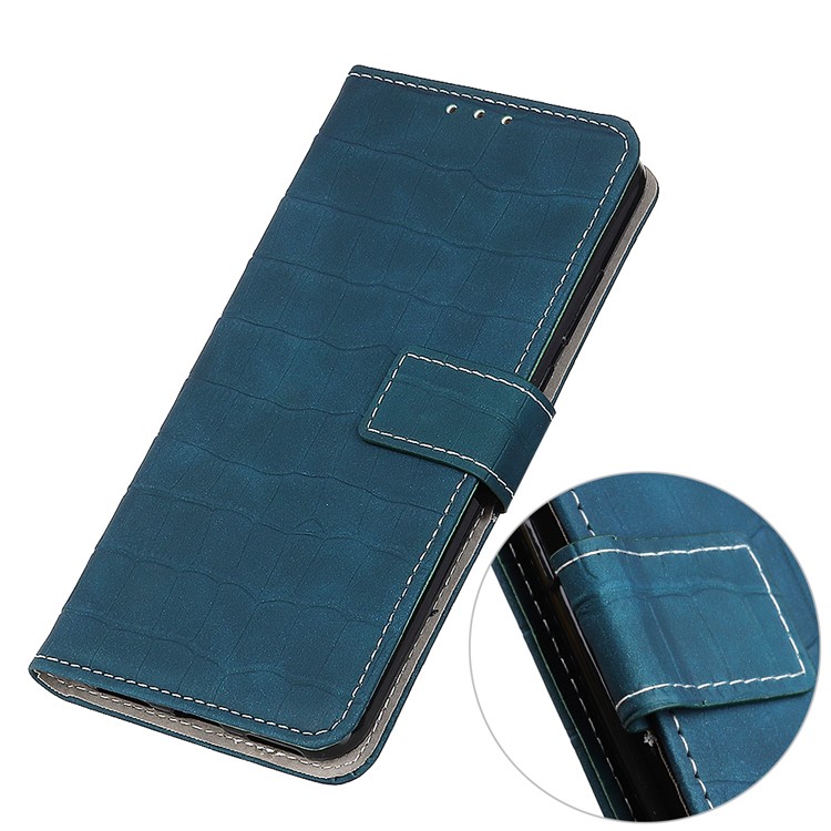 Crazy Horse Leather Wallet Phone Stand Case for LG K20 (2019) - Blackish Green-6