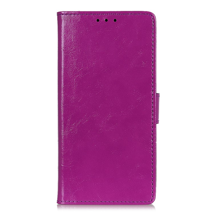 Crazy Horse Leather Wallet Stand Phone Case for LG K20 (2019) - Purple-7