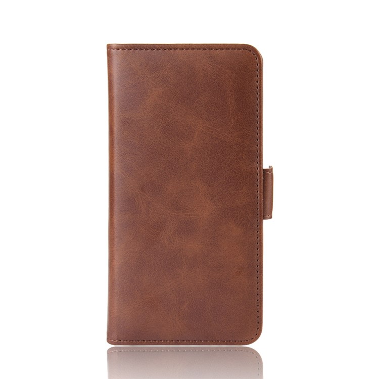 Magnet Adsorption Flip Leather Wallet Phone Case for LG K20 (2019) - Coffee-3