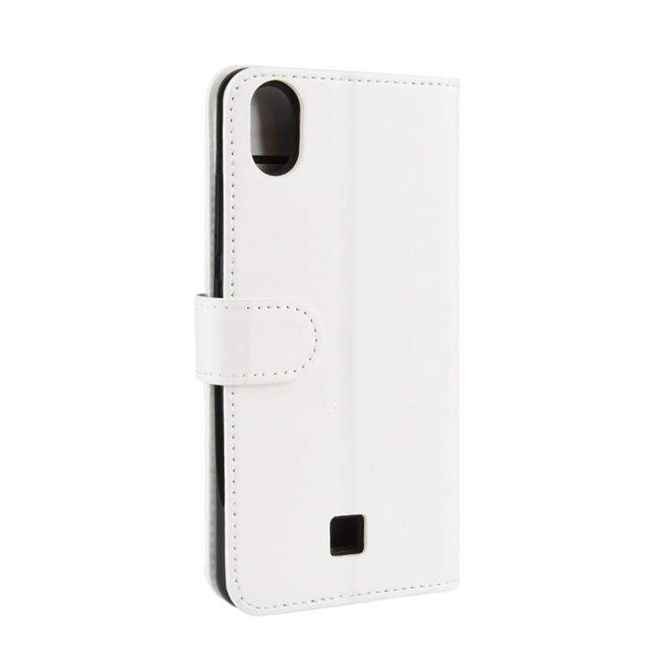 Crazy Horse Wallet Leather Phone Case for LG K20 (2019) - White-4