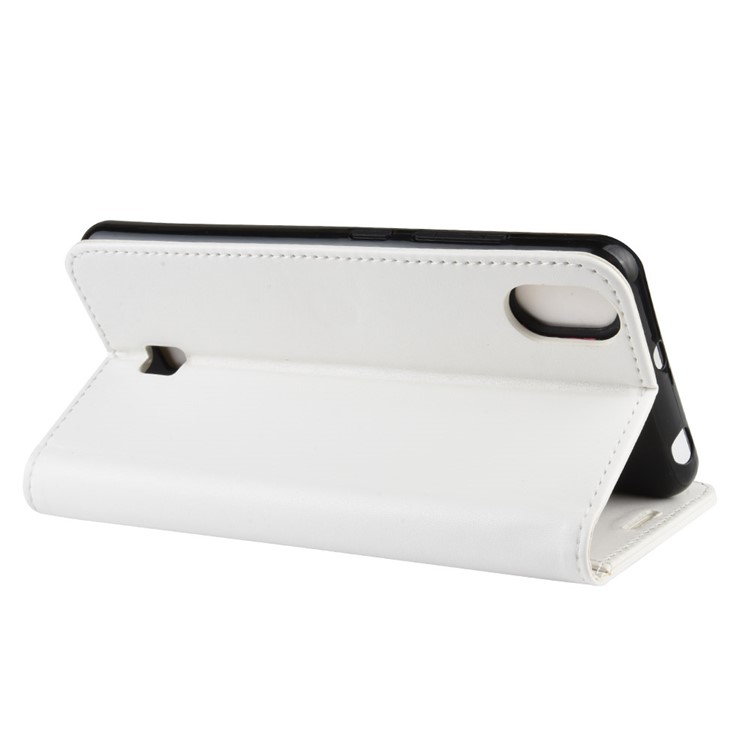 Crazy Horse Wallet Leather Phone Case for LG K20 (2019) - White-8