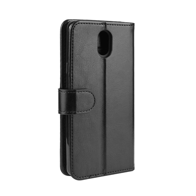 Crazy Horse Texture PU Leather Stand Wallet Flip Phone Shell for LG K30 (2019) - Black-4