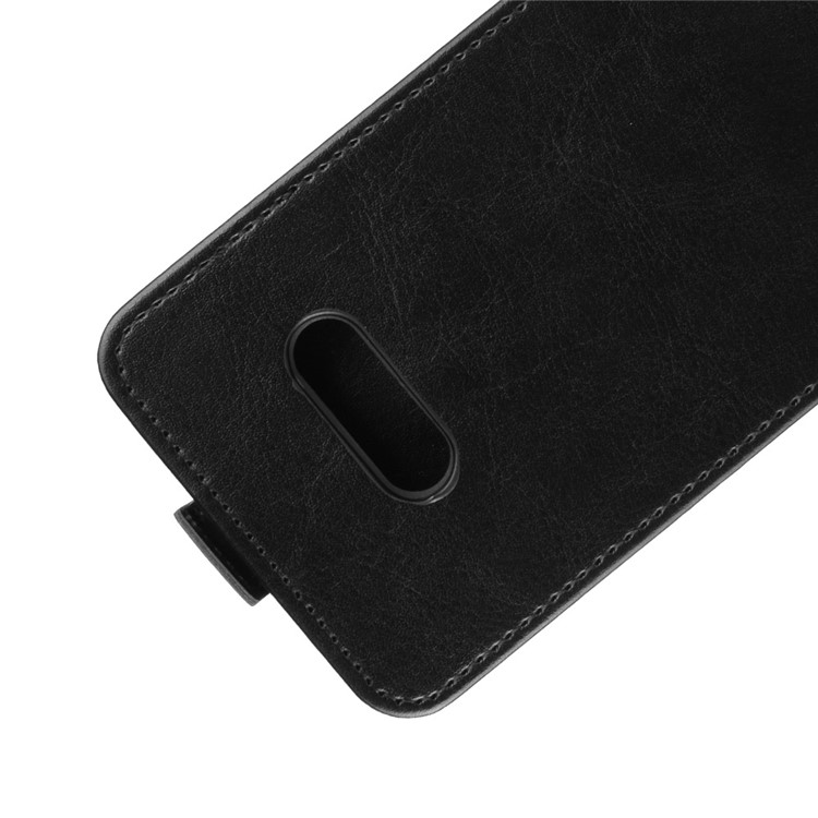 Crazy Horse Vertical Flip Leather Phone Cover for LG G8X ThinQ - Black-4