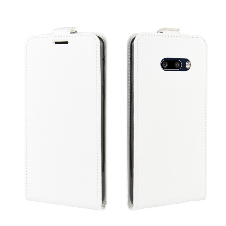 Crazy Horse Vertical Flip Leather Phone Cover for LG G8X ThinQ - White-2