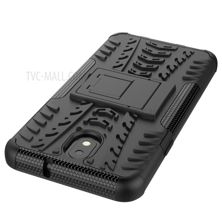 Anti-slip PC + TPU Hybrid Case with Kickstand for LG K30 (2019) - Black-12