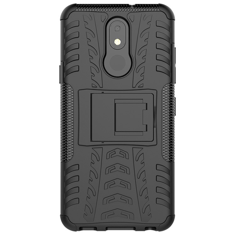 Anti-slip PC + TPU Hybrid Case with Kickstand for LG K30 (2019) - Black-3