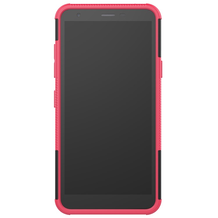 Custodia Ibrida PC + TPU Anti-slip Con Cavalletto Per LG K30 (2019) - Rosa-4