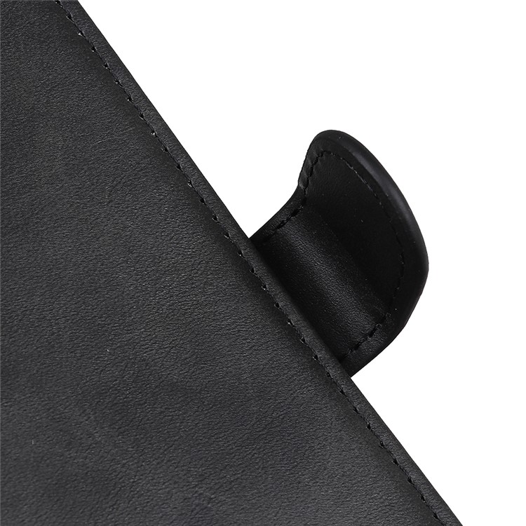 Matte Skin Leather Wallet Stand Phone Shell Cover for LG K40S - Black-5