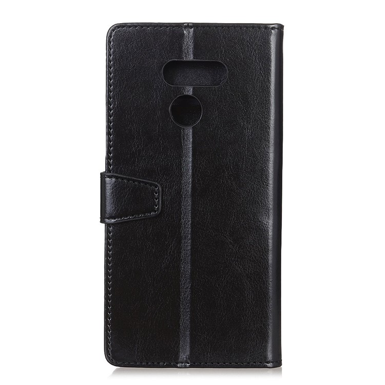 Crazy Horse Texture Wallet Stand Leather Phone Cover for LG K40S - Black-10