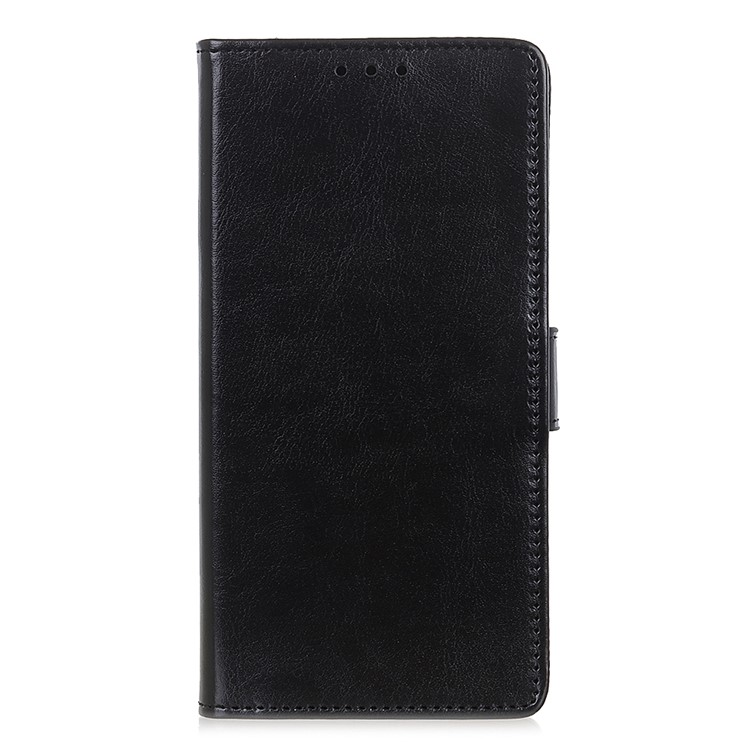 Crazy Horse Texture Wallet Stand Leather Phone Cover for LG K40S - Black-2