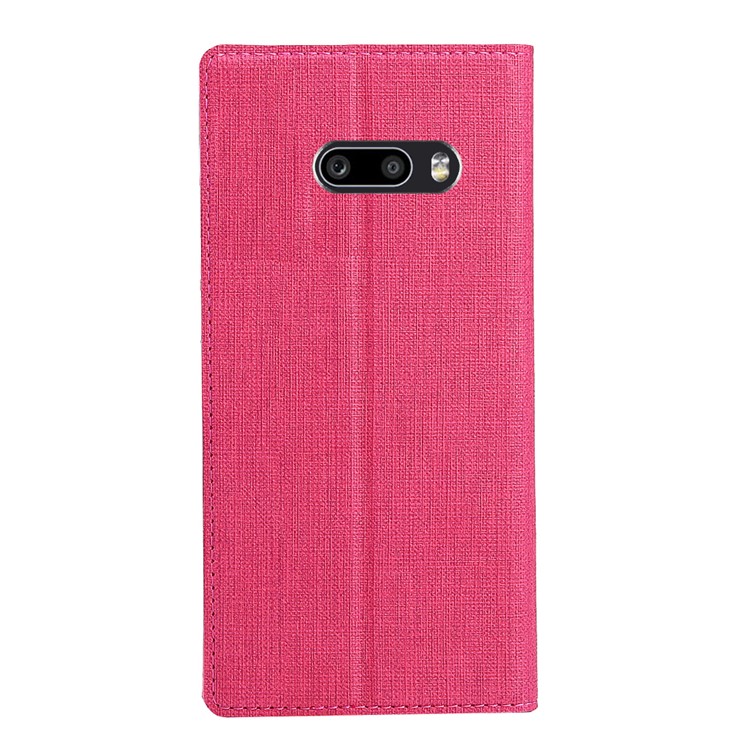 VILI DMX Cross Texture Leather Stand Case with Card Slot for LG G8X ThinQ / V50s ThinQ - Rose-4