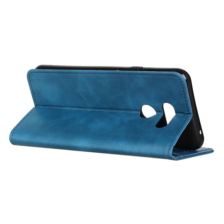 Wallet Stand Leather Phone Unique Case for LG K40S - Blue-8
