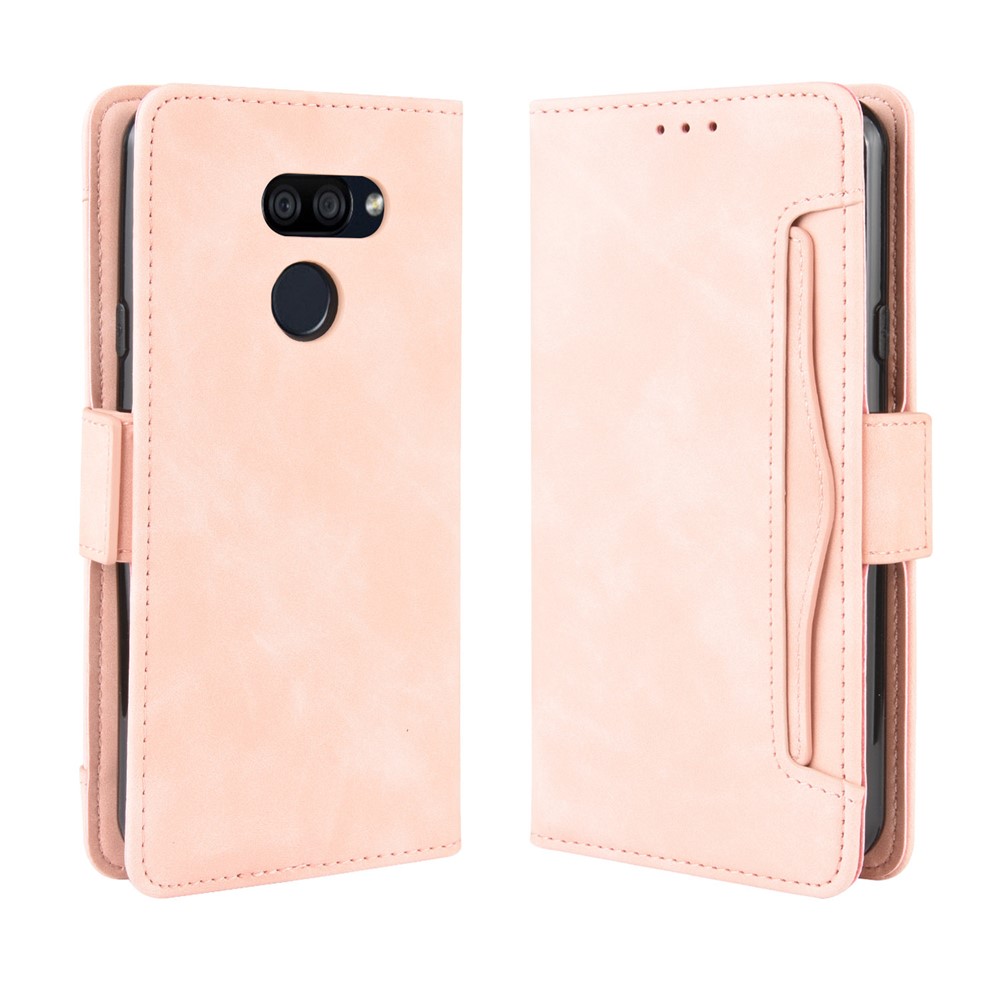 Wallet Stand Leather Protective Phone Case with Multiple Card Slots for LG K40S - Rose Gold-2