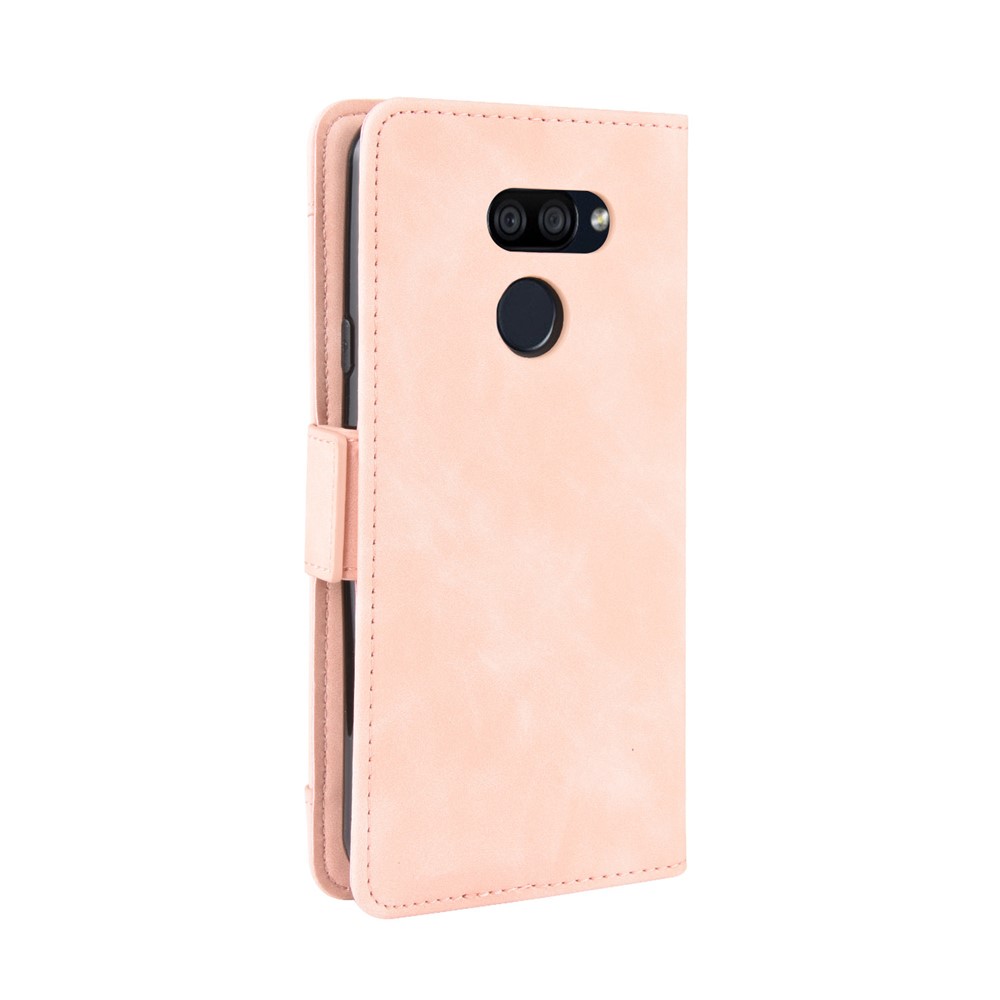 Wallet Stand Leather Protective Phone Case with Multiple Card Slots for LG K40S - Rose Gold-7