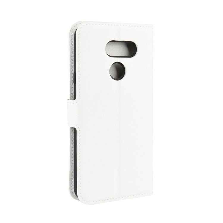 Litchi Grain Wallet Leather Phone Cover for LG K40S - White-6