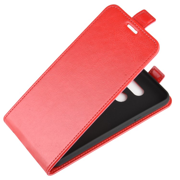 Crazy Horse Vertical Leather Phone Case with Card Slot for LG K40S - Red-3