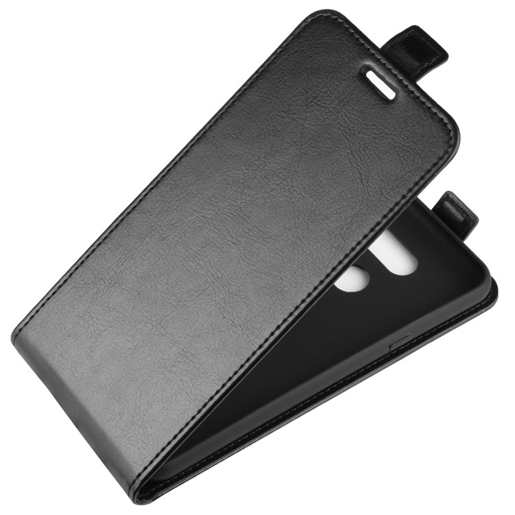 Crazy Horse Vertical Leather Phone Case with Card Slot for LG K40S - Black-3