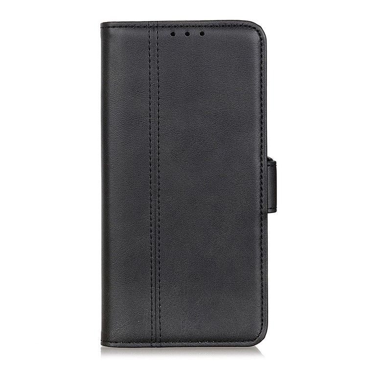 Magnet Adsorption Unique Leather Phone Cover for LG K50S - Black-2