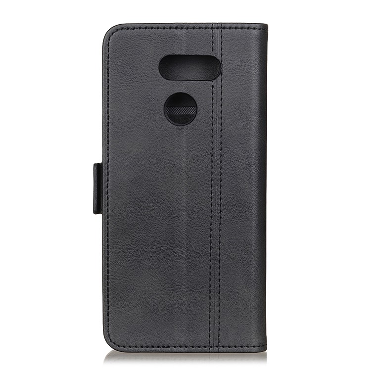 Magnet Adsorption Unique Leather Phone Cover for LG K50S - Black-3