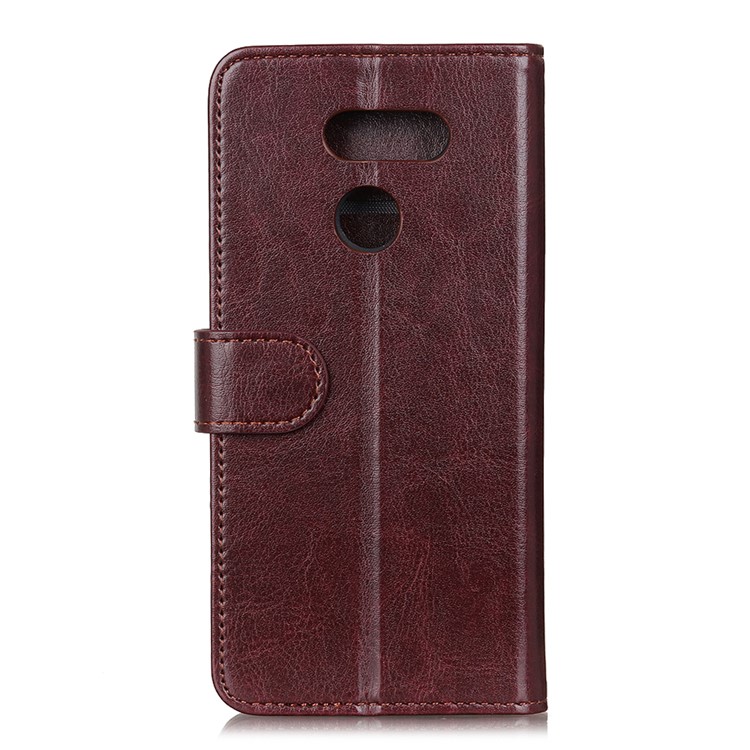 Crazy Horse Skin Style Leather Phone Cell for LG K50S - Brown-2