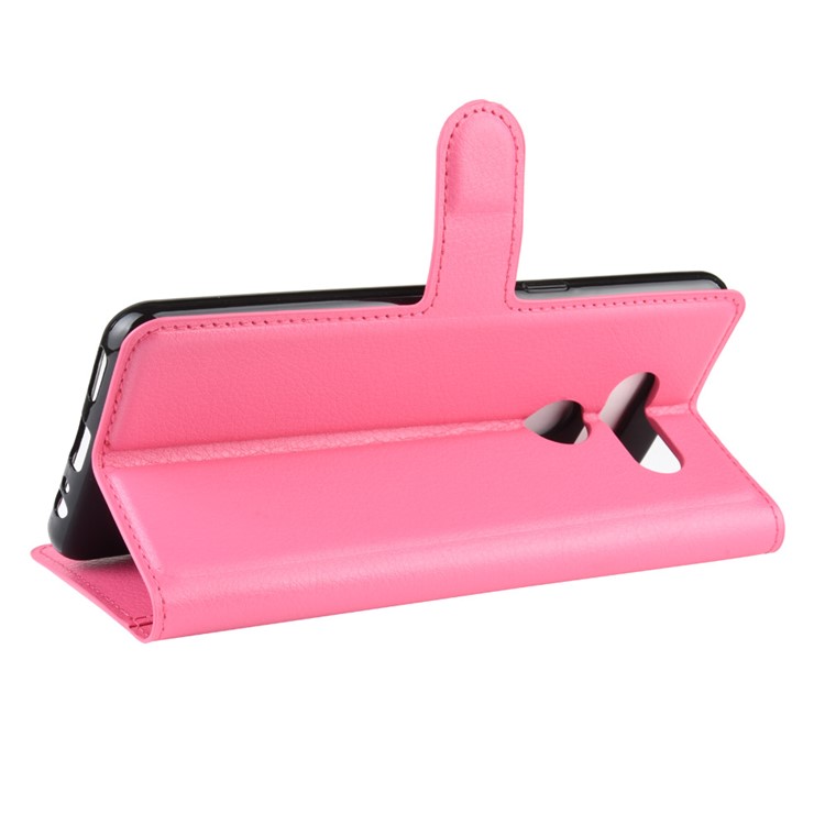 Litchi Grain Wallet Leather Mobile Simple Cover for LG K50S - Rose-5