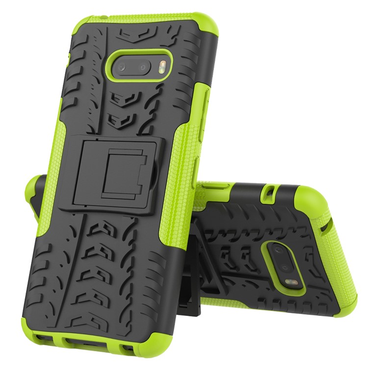 For LG V50S ThinQ 5G Dazzle Pattern PC + TPU Cover with Kickstand - Green-2