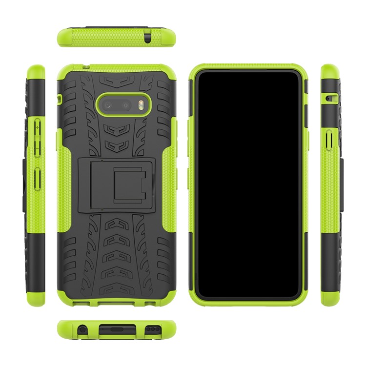 For LG V50S ThinQ 5G Dazzle Pattern PC + TPU Cover with Kickstand - Green-3