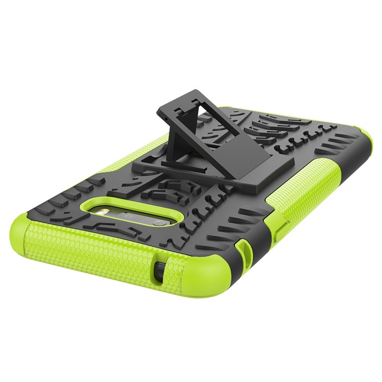 For LG V50S ThinQ 5G Dazzle Pattern PC + TPU Cover with Kickstand - Green-8