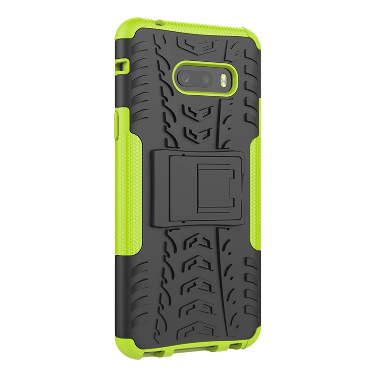 For LG V50S ThinQ 5G Dazzle Pattern PC + TPU Cover with Kickstand - Green-9