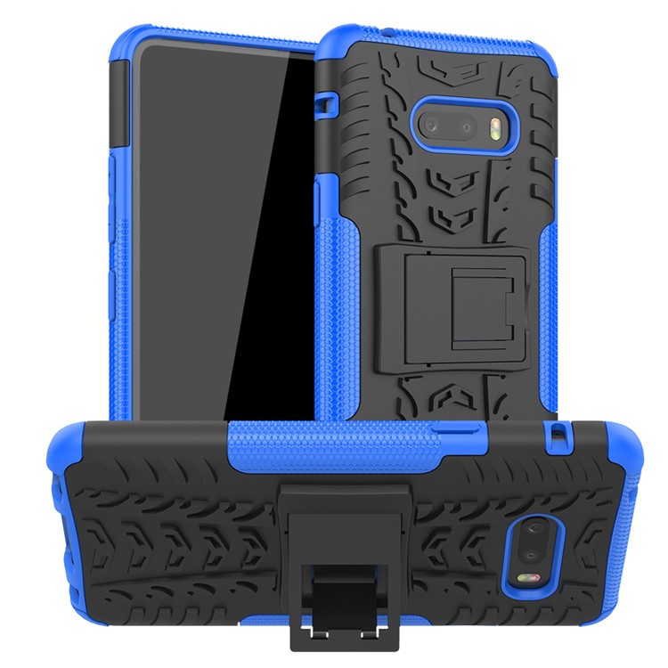 For LG V50S ThinQ 5G Dazzle Pattern PC + TPU Cover with Kickstand - Blue-1