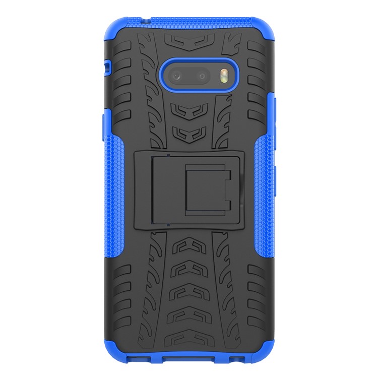 For LG V50S ThinQ 5G Dazzle Pattern PC + TPU Cover with Kickstand - Blue-4