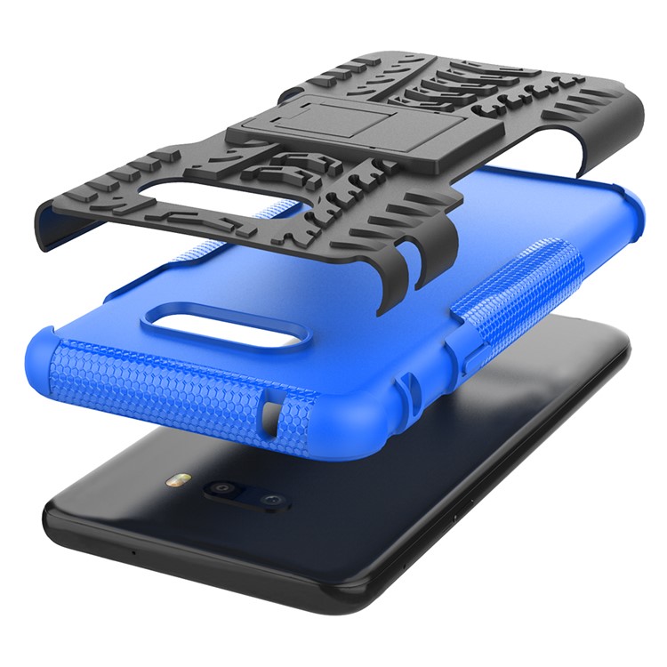For LG V50S ThinQ 5G Dazzle Pattern PC + TPU Cover with Kickstand - Blue-7