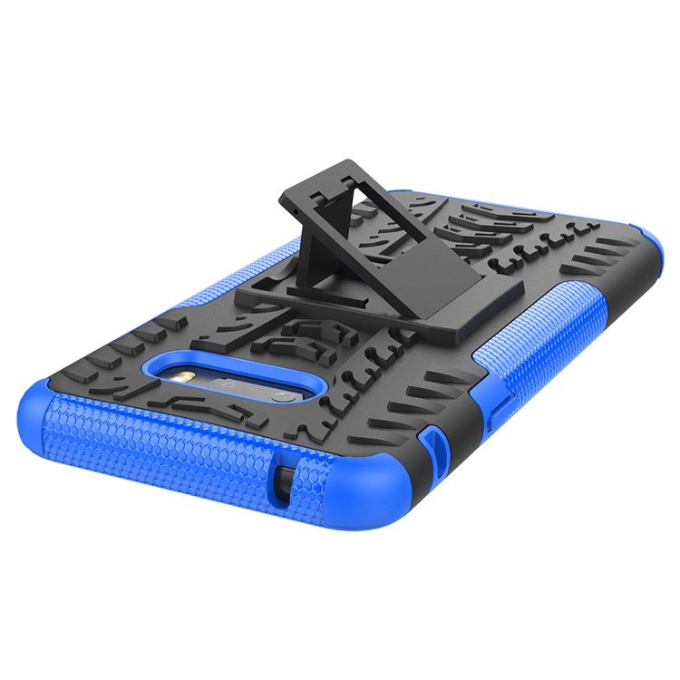 For LG V50S ThinQ 5G Dazzle Pattern PC + TPU Cover with Kickstand - Blue-8