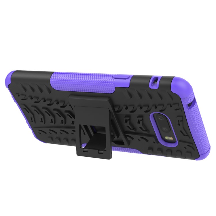 For LG V50S ThinQ 5G Dazzle Pattern PC + TPU Cover with Kickstand - Purple-6
