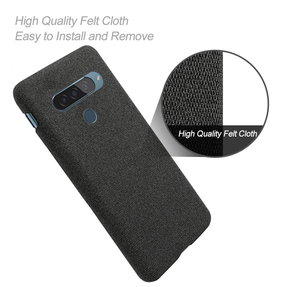 Móvil Cubierta De La Caja Del Paño KSQ PC Recubierta Protectora Del Teléfono Para LG G8S Thinq - Negro-4