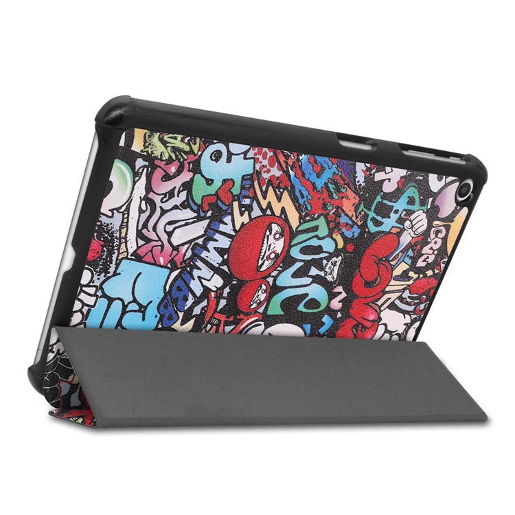 Pattern Printing Tri-fold Stand Leather Tablet Case for LG G Pad 5 10.1 - Cartoon-4