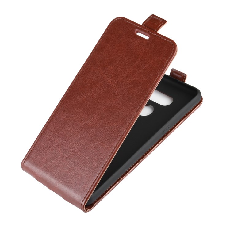 Crazy Horse Surface Vertical Flip Leather Shell for LG K50S - Brown-4