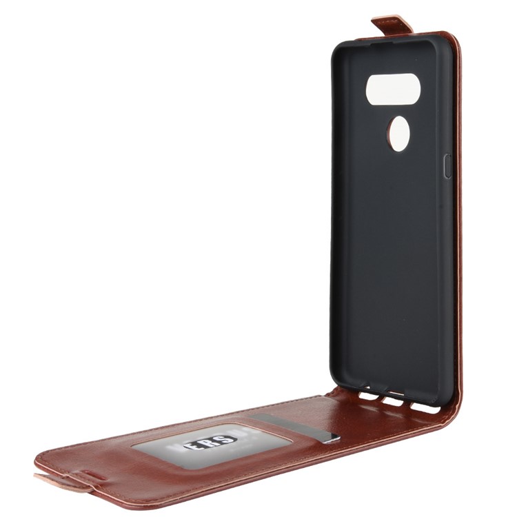 Crazy Horse Surface Vertical Flip Leather Shell for LG K50S - Brown-8