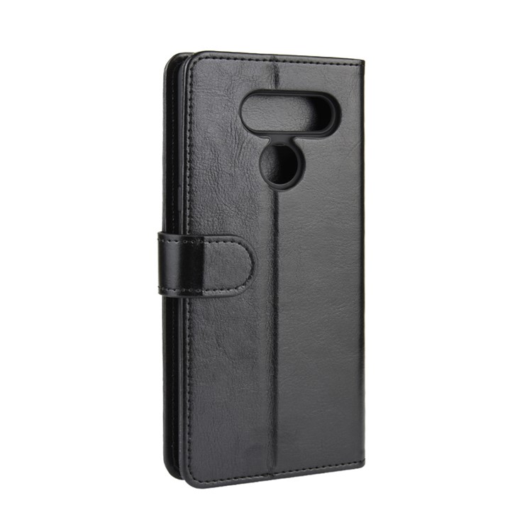 Crazy Horse Wallet Leather Stand Case for LG K50S - Black-8