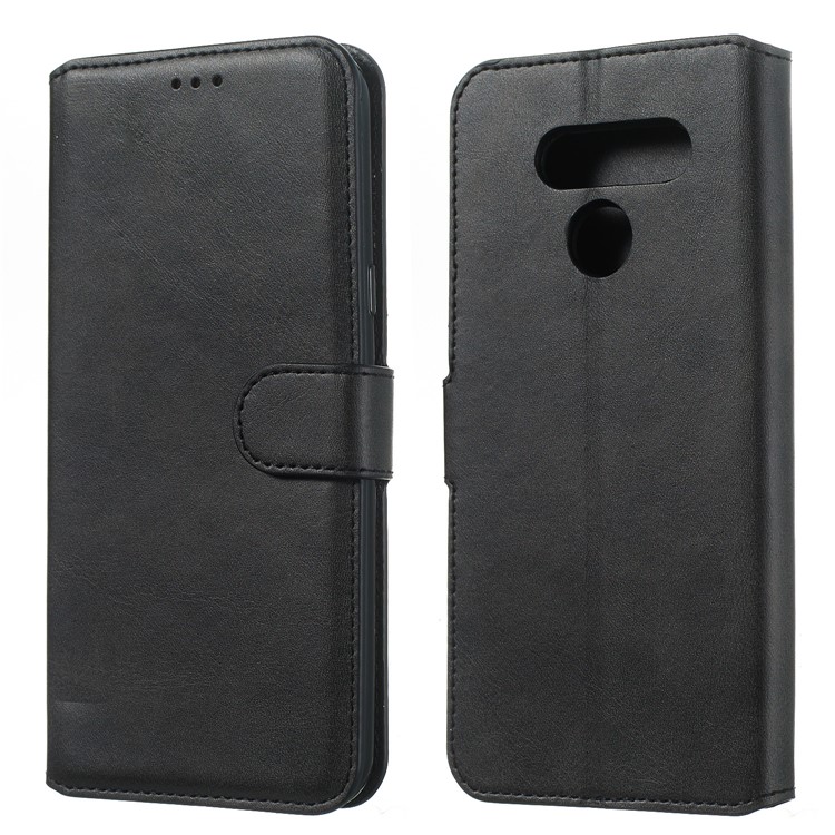 Classic Style Wallet Leather Stand Cell Phone Cover for LG K50/Q60 - Black-10
