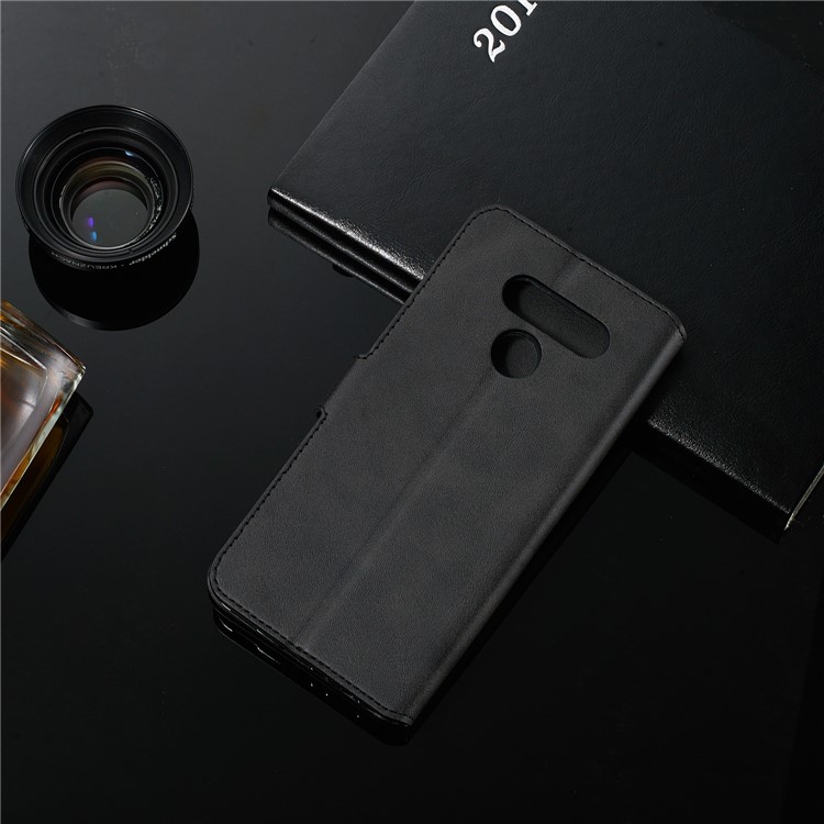 Classic Style Wallet Leather Stand Cell Phone Cover for LG K50/Q60 - Black-15